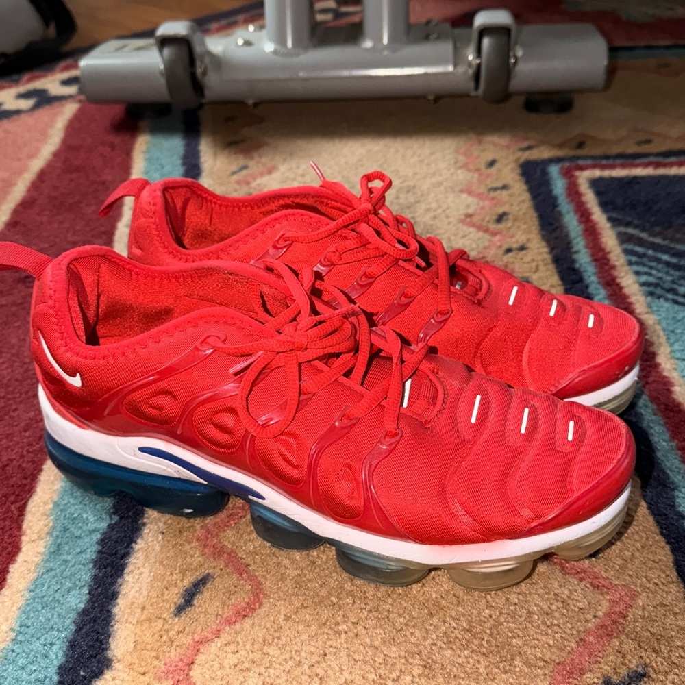 Nike Red Air VaporMax Plus Sneakers